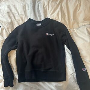 Champion Black Reverse Weave Crewneck Sweater